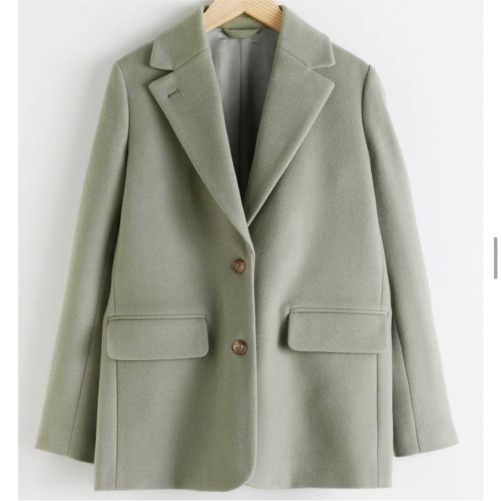 & Other Stories Sage Green Blazer